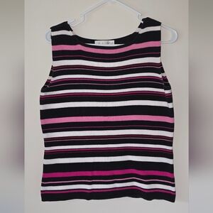 Casual Corner Striped Sweater Tank